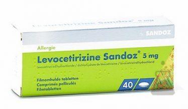 LEVOCETIRIZINE SANDOZ 5 MG (40TABL)