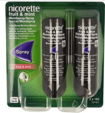 NICORETTE FRUIT/MINT 1MG SPRAY (2X150DOS)