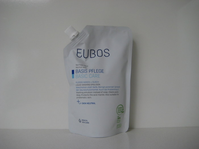 EUBOS ZEEP VLOEIBAAR Z/P BLAUW NAVULLING (400ML)