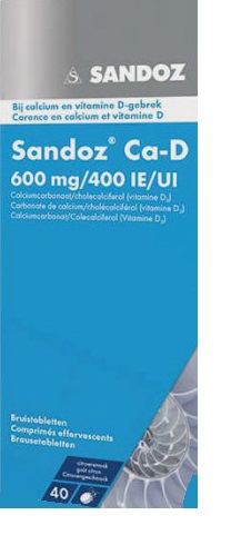 CALCIUM SANDOZ D-600MG/400UI BRUIS (40TABL)
