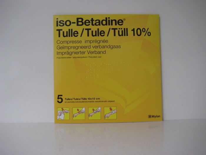 ISOBETADINE TULLE 10X10CM (5KOMP)
